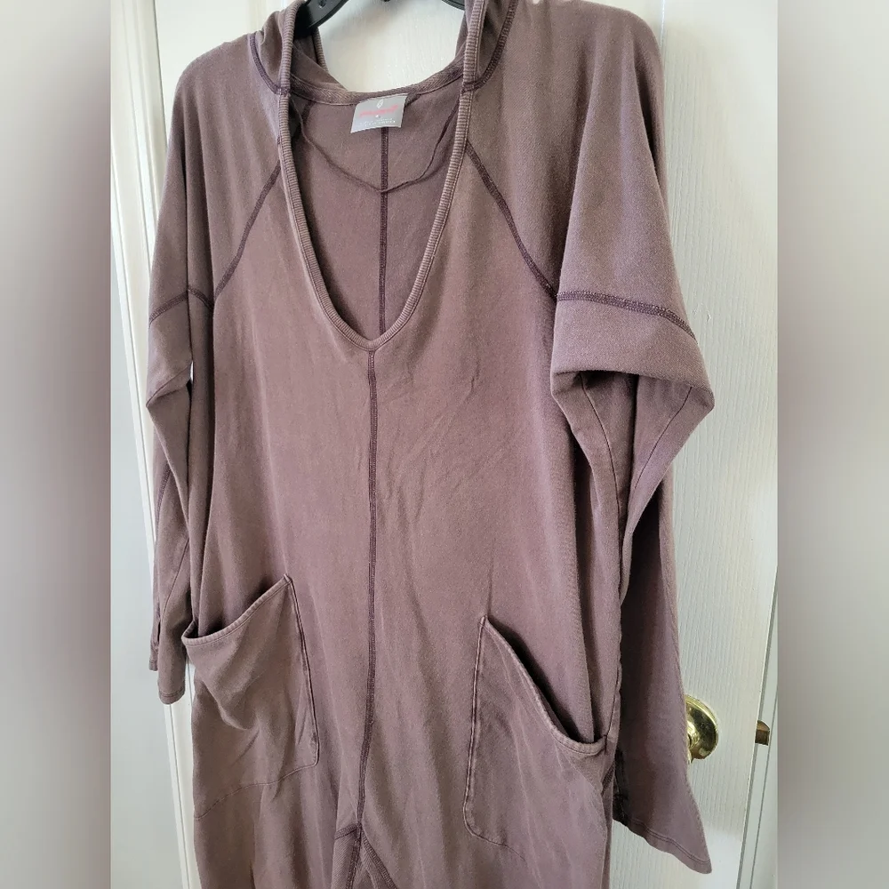 Free People FP Movement Hot Shot Long Sleeve Romper Dark Espresso Brown Small - Picture 5 of 14